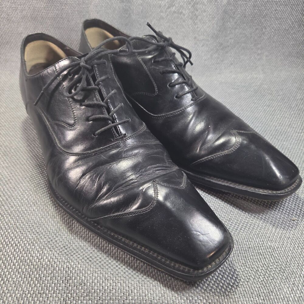 Mezlan Handmade Spanish Leather Oxfords, Men's 11.5 Black Dress Casual Shoes